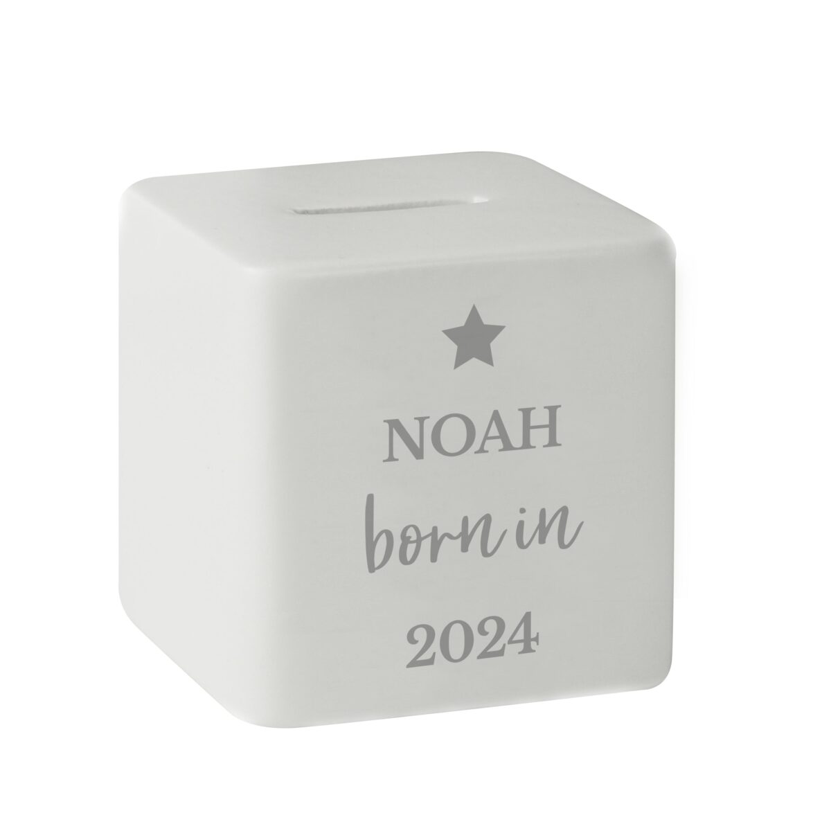 Personalised Born in Money Box: 4 - Money Boxes By Gift Moments