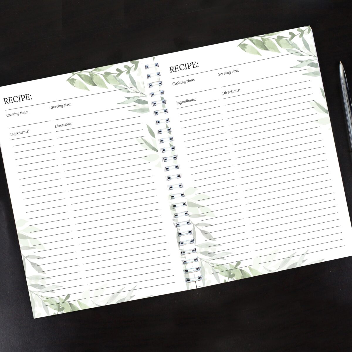 Personalised Botanical A5 Recipe Book Journal: 2 - Notebooks By Gift Moments