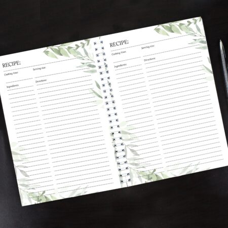 Personalised Botanical A5 Recipe Book Journal: 2 - Notebooks By Gift Moments