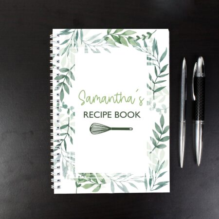 Personalised Botanical A5 Recipe Book Journal: 1 - Notebooks By Gift Moments