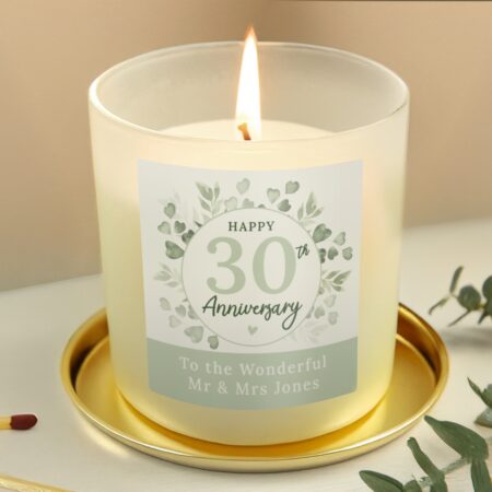 Personalised Botanical Anniversary Candle Jar: 1 - Candles By Gift Moments