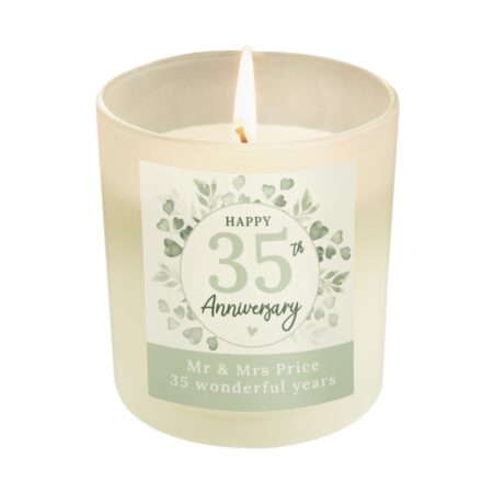 Personalised Botanical Anniversary Candle Jar: 5 - Candles By Gift Moments
