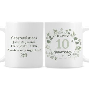 Personalised Botanical Anniversary Mug: 5 - Mugs By Gift Moments