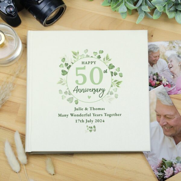 Personalised Botanical Anniversary Photo Album: 2 - Photo Albums By Gift Moments