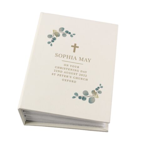 Personalised Botanical Cross 6x4 Photo Album with Sleeves: 6 - Photo Albums By Gift Moments