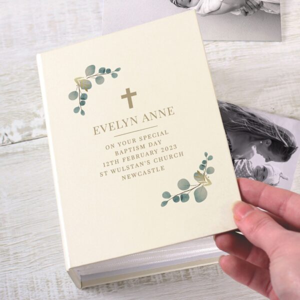 Personalised Botanical Cross 6x4 Photo Album with Sleeves: 2 - Photo Albums By Gift Moments