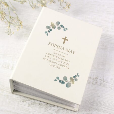 Personalised Botanical Cross 6x4 Photo Album with Sleeves: 4 - Photo Albums By Gift Moments