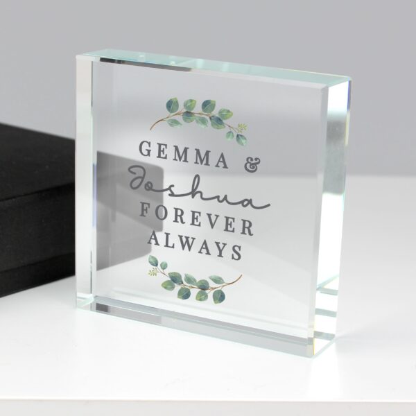 Personalised Botanical Crystal Token: 2 - Crystal Tokens By Gift Moments