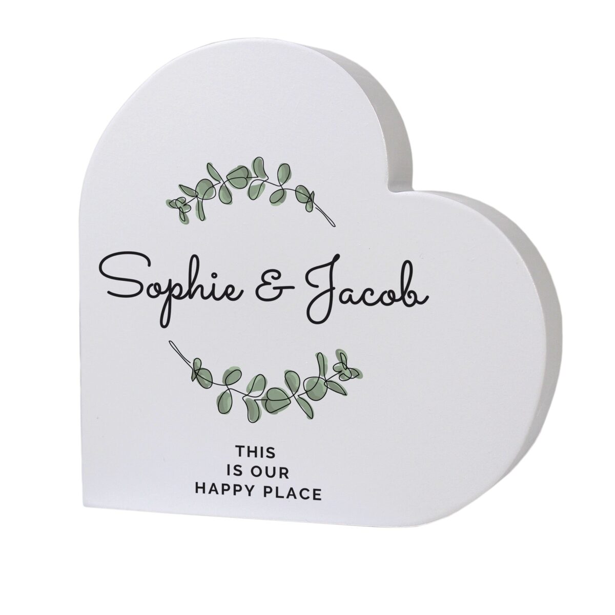 Personalised Botanical Free Standing Heart Ornament: 5 - Ornaments By Gift Moments