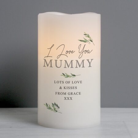 Personalised Botanical LED Candle: 2 - LED Lighting By Gift Moments
