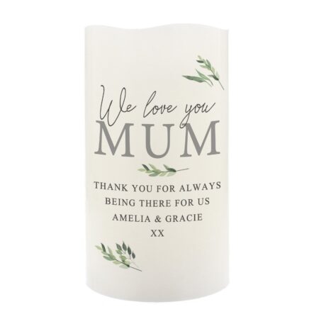 Personalised Botanical LED Candle: 7 - LED Lighting By Gift Moments