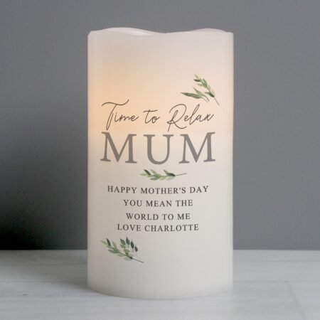 Personalised Botanical LED Candle: 6 - LED Lighting By Gift Moments