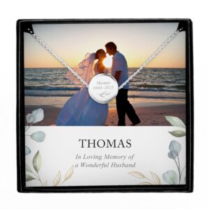 Personalised Botanical Memorial Photo Upload Necklace and Box: 5 - Necklaces By Gift Moments