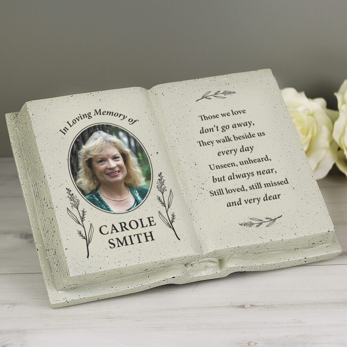 Personalised Botanical Memorial Photo Upload Resin Book: 2 - Memorials By Gift Moments