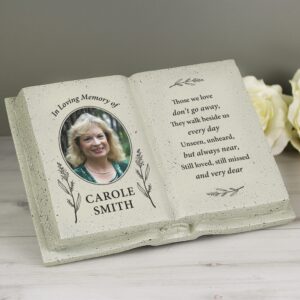 Personalised Botanical Memorial Photo Upload Resin Book: 2 - Memorials By Gift Moments