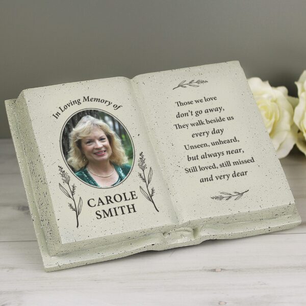 Personalised Botanical Memorial Photo Upload Resin Book: 2 - Memorials By Gift Moments