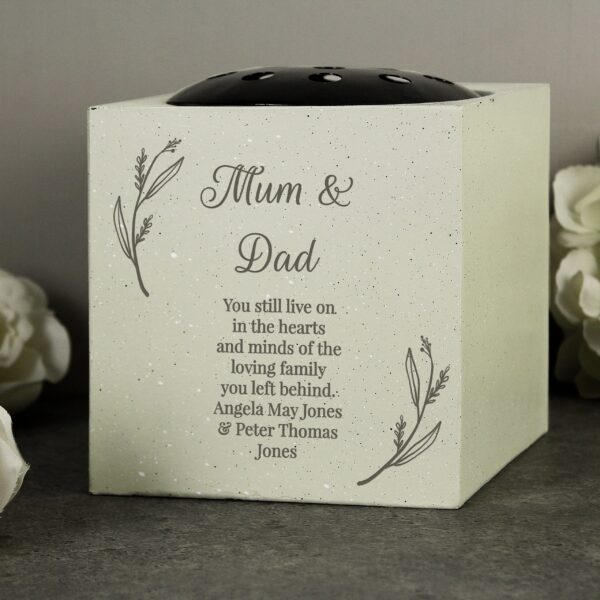 Personalised Botanical Memorial Vase: 2 - Memorials By Gift Moments