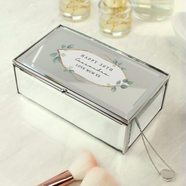 Personalised Botanical Mirrored Jewellery Box: 2 - Jewellery Boxes By Gift Moments