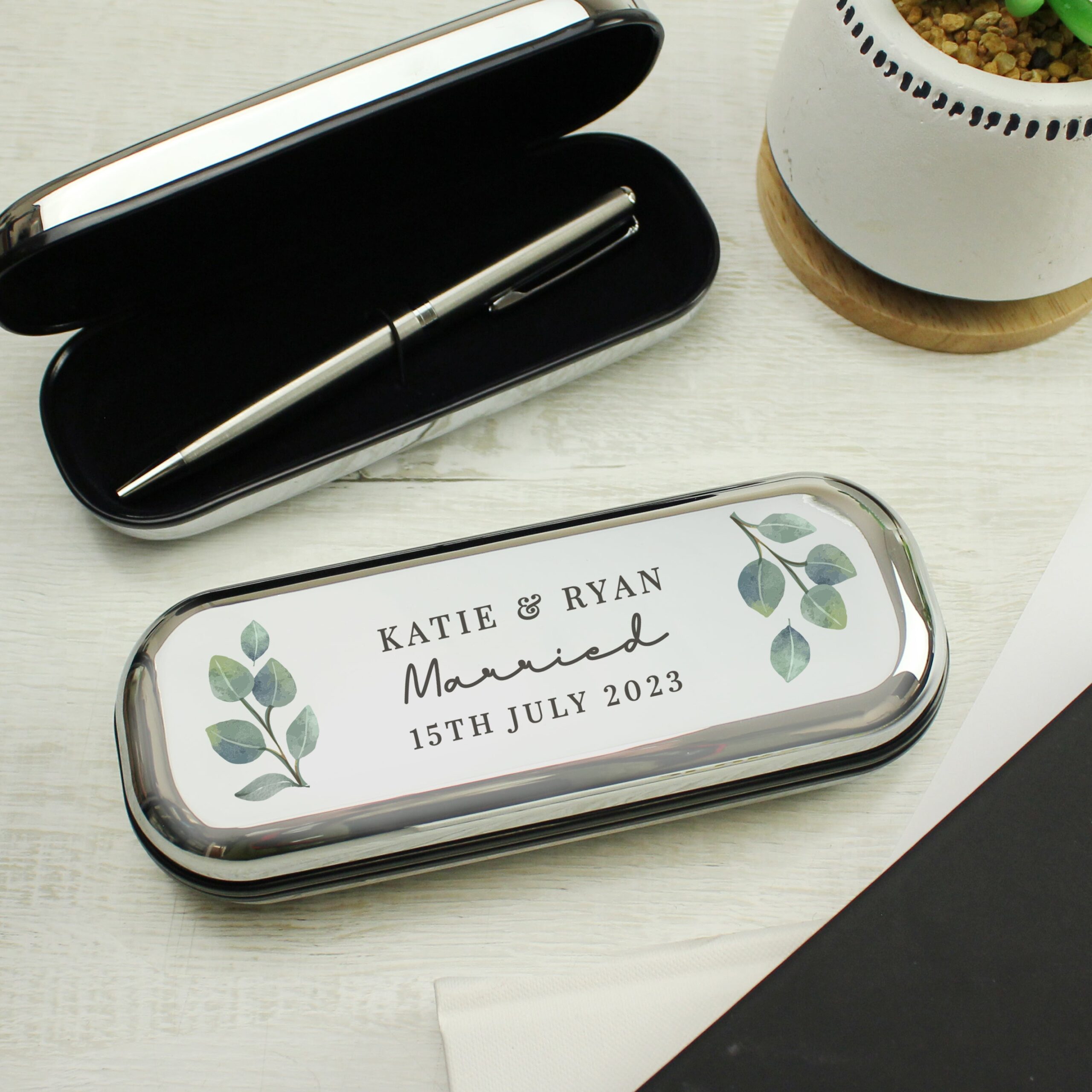 Personalised Botanical Pen and Box Set: 1 - Pens & Pencils By Gift Moments