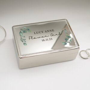 Personalised Botanical Rectangular Jewellery Box: 9 - Jewellery Boxes By Gift Moments