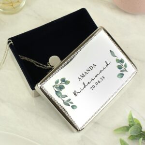 Personalised Botanical Rectangular Jewellery Box: 2 - Jewellery Boxes By Gift Moments