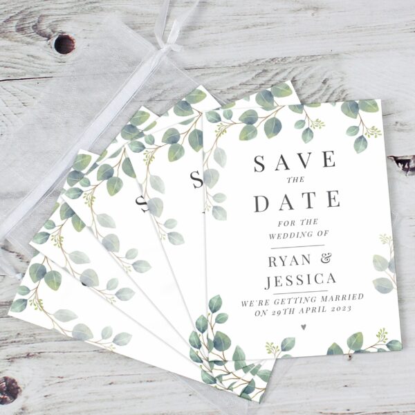 Personalised Botanical Wedding Save the Dates Pack of 36: 2 - Keepsakes By Gift Moments