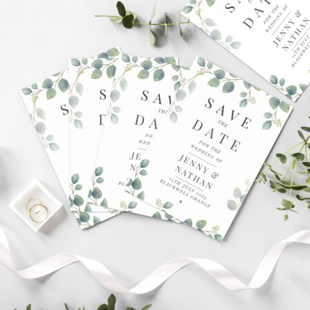 Personalised Botanical Wedding Save the Dates Pack of 36: 4 - Keepsakes By Gift Moments