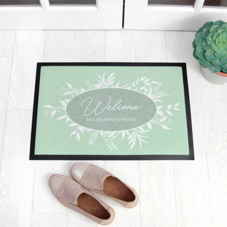 Personalised Botanical Welcome Doormat: 1 - Doormats By Gift Moments