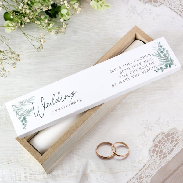 Personalised Botanical Wooden Certificate Holder: 1 - Certificate Holders By Gift Moments