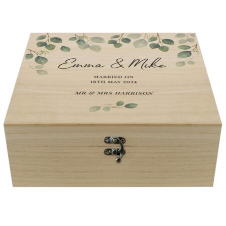 Personalised Botanical Wooden Keepsake box: 5 - Keepsake Boxes By Gift Moments