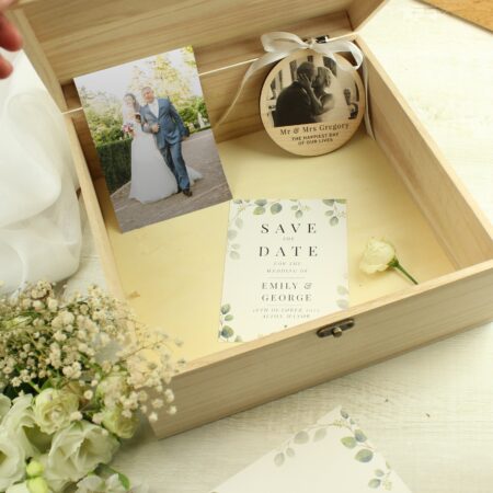 Personalised Botanical Wooden Keepsake box: 3 - Keepsake Boxes By Gift Moments