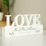 Personalised Botanical Wooden Love Ornament: 1 - Ornaments By Gift Moments