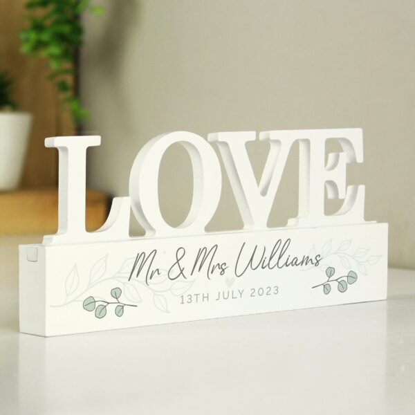 Personalised Botanical Wooden Love Ornament: 1 - Ornaments By Gift Moments