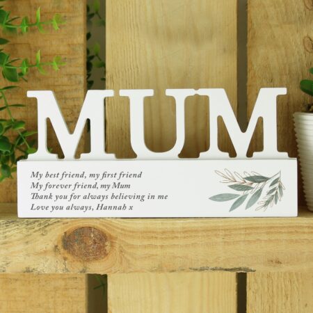 Personalised Botanical Wooden Mum Ornament: 2 - Ornaments By Gift Moments