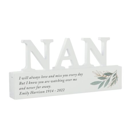 Personalised Botanical Wooden Nan Ornament: 4 - Ornaments By Gift Moments
