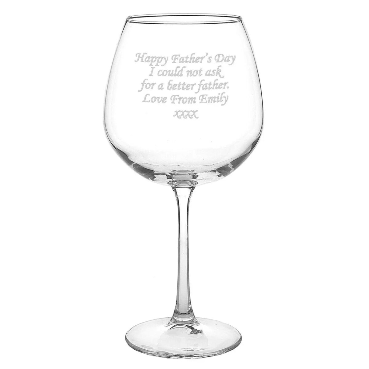 Personalised Bottle of Wine Glass: 2 - Wine Glasses By Gift Moments