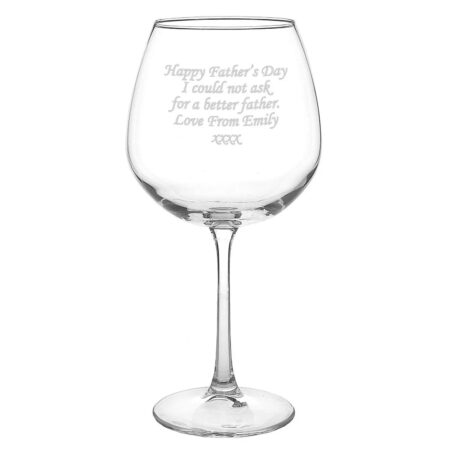 Personalised Bottle of Wine Glass: 2 - Wine Glasses By Gift Moments