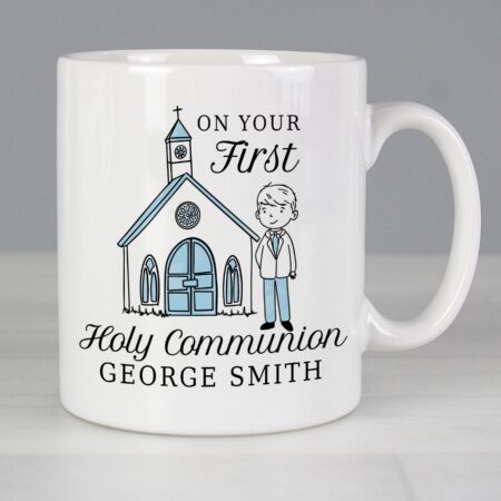 Personalised Boys First Holy Communion Mug: 2 - Mugs By Gift Moments
