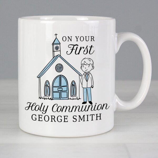 Personalised Boys First Holy Communion Mug: 2 - Mugs By Gift Moments