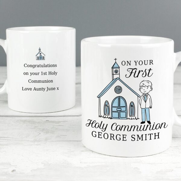 Personalised Boys First Holy Communion Mug: 1 - Mugs By Gift Moments