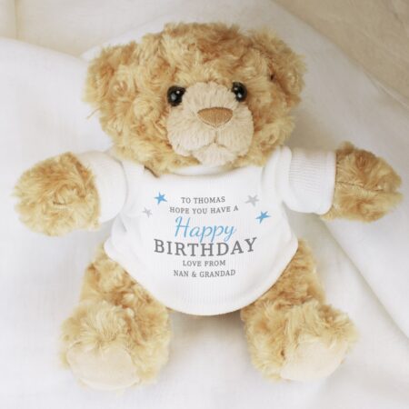 Personalised Boys Free Text Teddy Bear: 3 - Teddy Bears & Soft Toys By Gift Moments