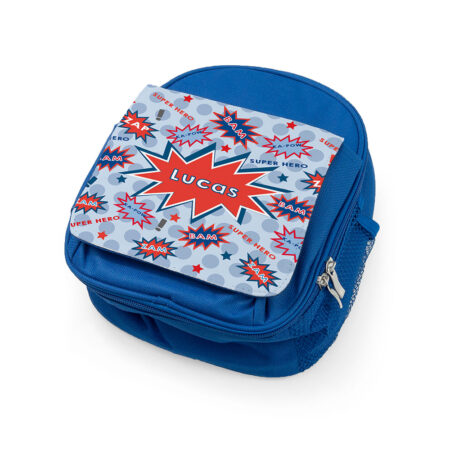 Personalised Boy’s Superhero Blue Lunch Bags: 5 - Lunch Boxes & Bags By Gift Moments
