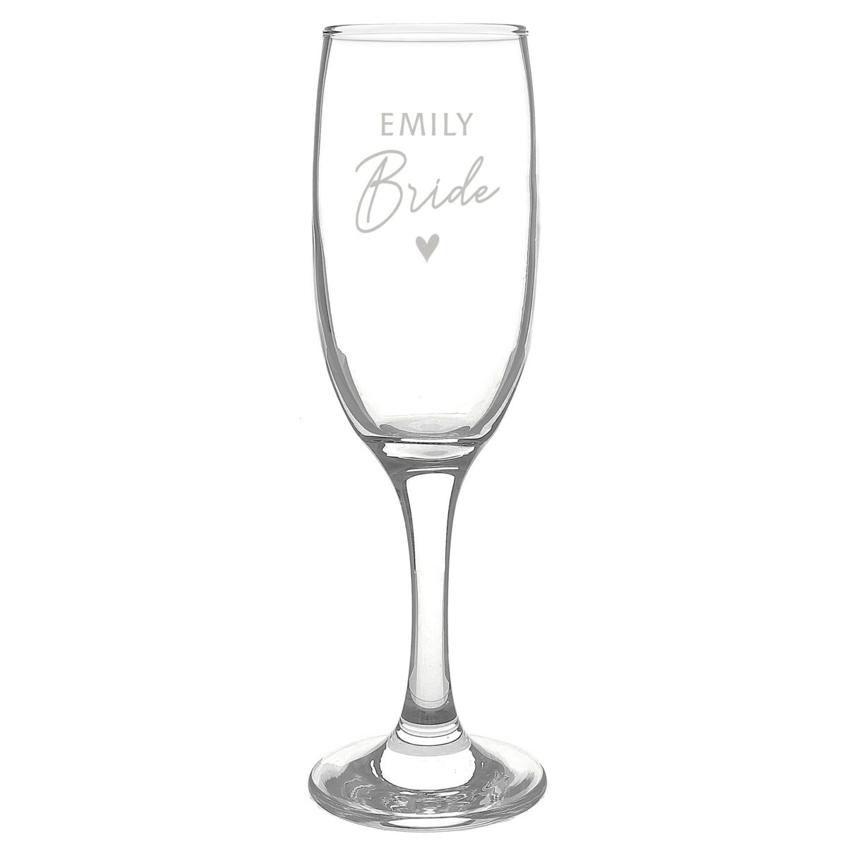 Personalised Bride Flute Glass: 4 - Champagne Flutes By Gift Moments