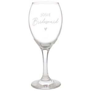 Personalised Bridesmaid Wine Glass: 5 - Wine Glasses By Gift Moments
