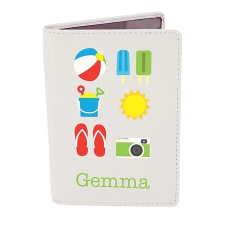 Personalised Bright Travel Cream Passport Holder: 2 - Passport Holders By Gift Moments