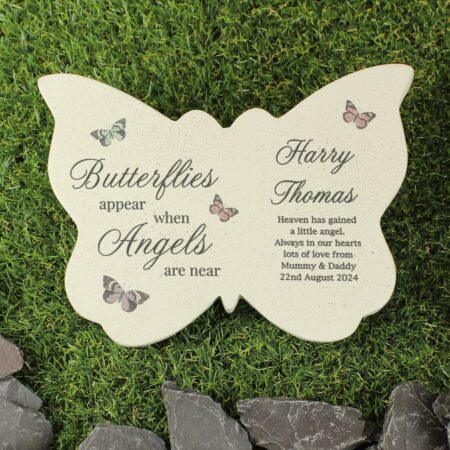 Personalised butterflies appear memorial resin butterfly