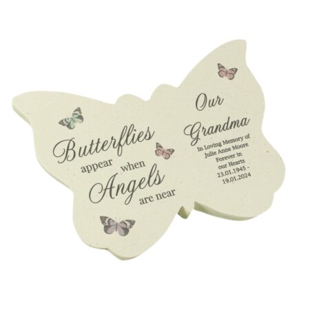 Personalised butterflies appear memorial resin butterfly