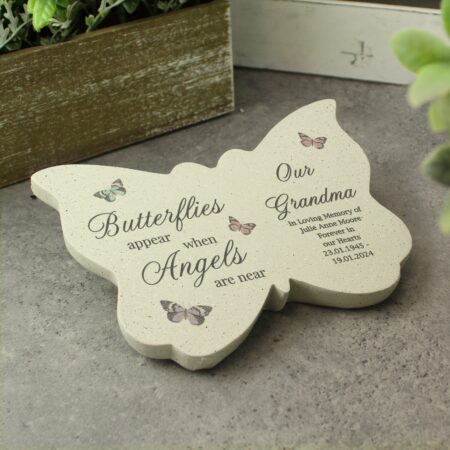 Personalised butterflies appear memorial resin butterfly
