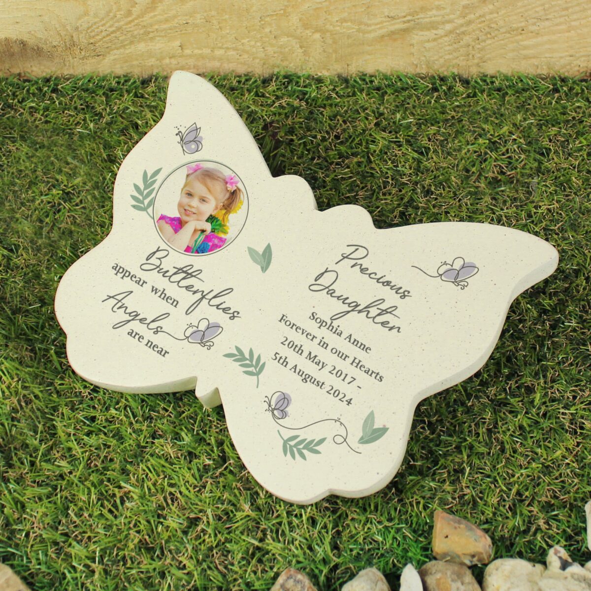 Personalised Butterflies Appear Photo Upload Memorial Resin Butterfly: 8 - Memorials By Gift Moments