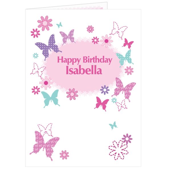 Personalised Butterfly Card: 1 - Greeting Cards By Gift Moments